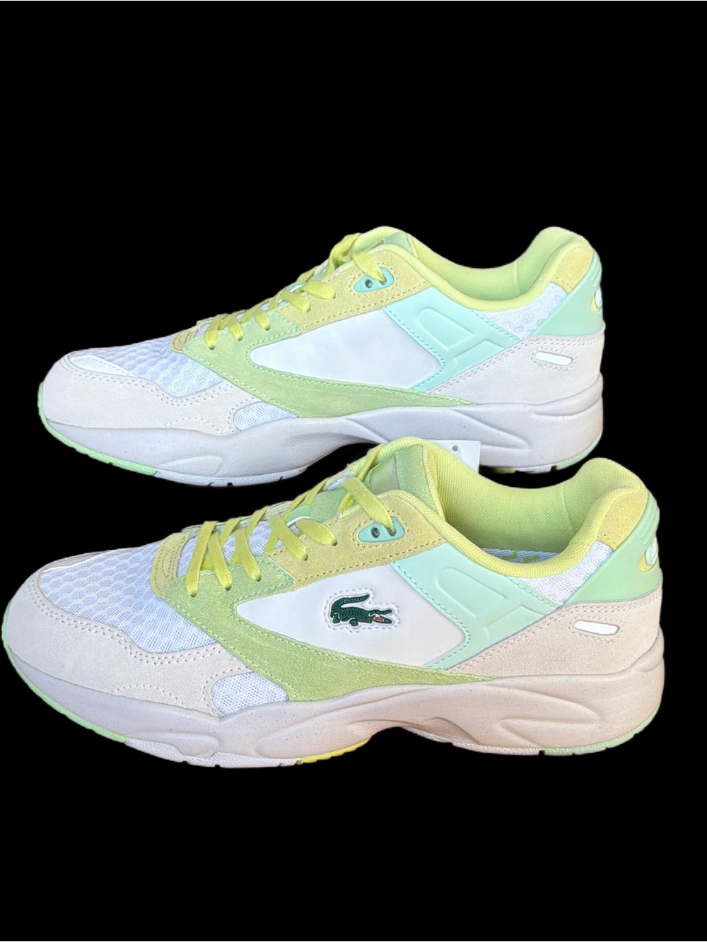 Lacoste STORM 96  Pastel Green & White Sport Sneaker Men’s size 10.5 NWT - Picture 4 of 16